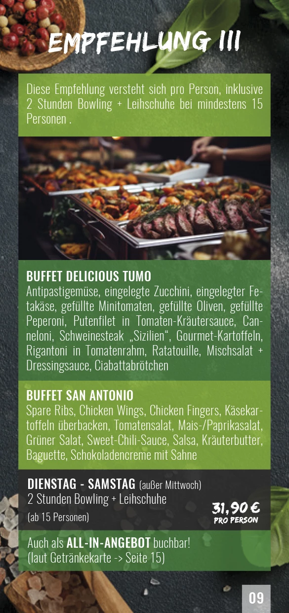 All-In Angebot Bowlingcenter Vechta