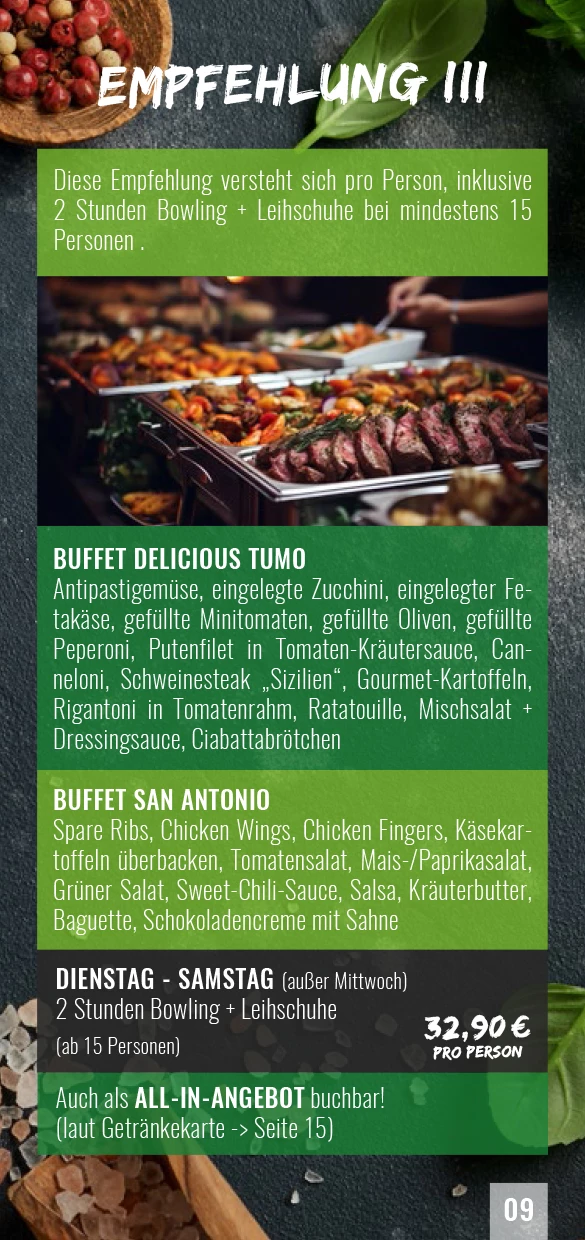 All-In Angebot Bowlingcenter Vechta