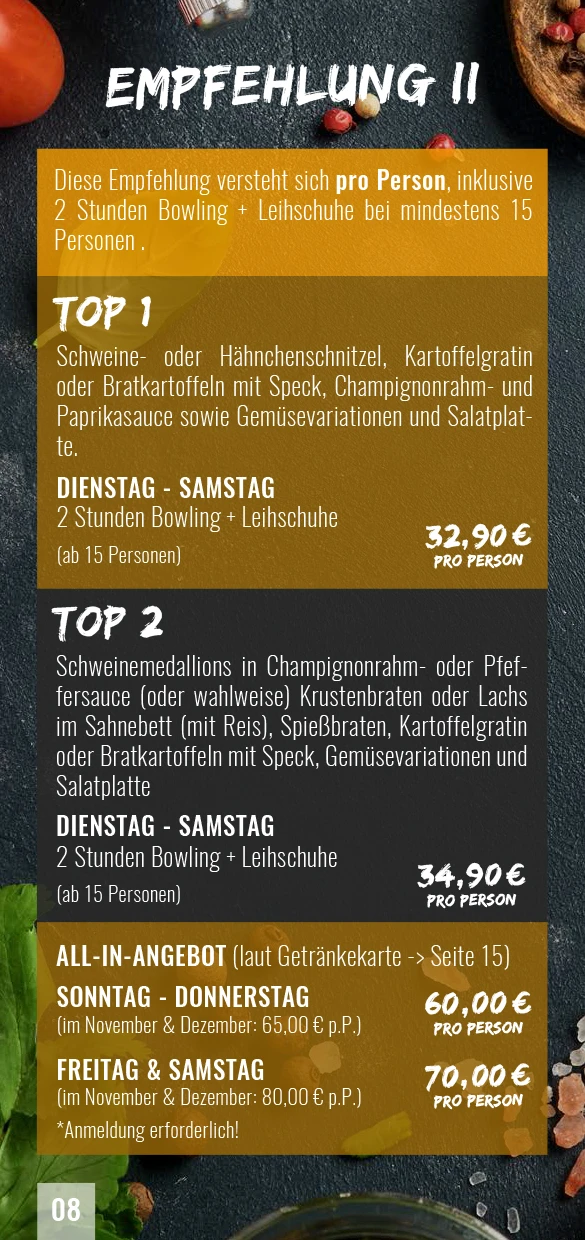 All-in-Empfehlung Bowlingcenter Vechta